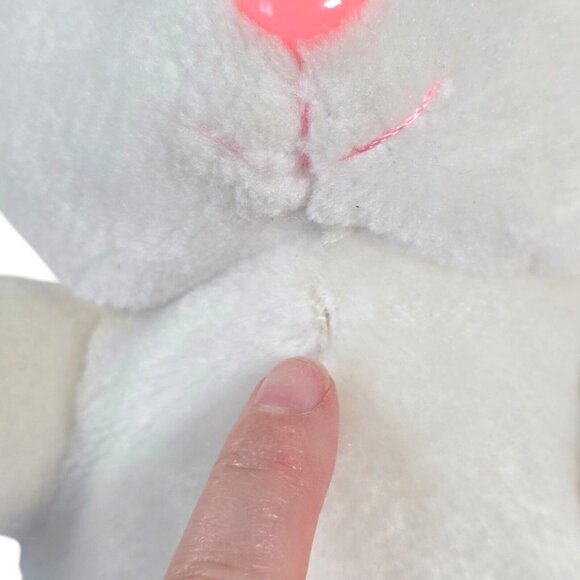 Happy Mates Plush Rabbit Vintage Stuffed Animal Bunny Pastel Rainbow Ears 80s - Picture 9 of 9